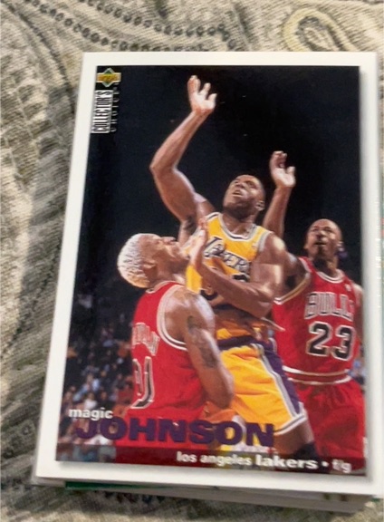 1995-96 Upper Deck Collector's Choice #T1 Magic Johnson — front