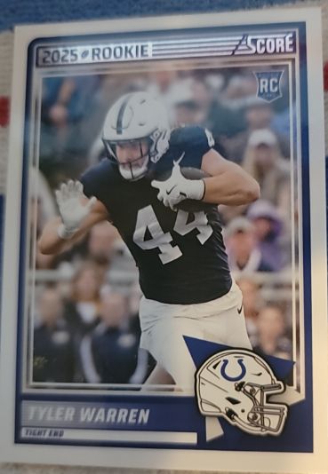 2025 Panini Score #21 Tyler Warren Rookie Card — front