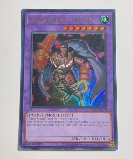 2020 Yu-Gi-Oh! Battles of Legend: Monster Mayhem #BLMM-EN083 Gem-Knight Citrine — front