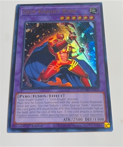 2011 Yu Gi Oh Hidden Arsenal 5 1st Edition Holo Gem-Knight Ruby #HA05-EN019 — front
