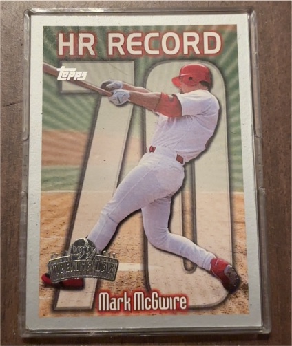 1999 Topps Opening Day #163 Mark McGwire HR Record 70 — front