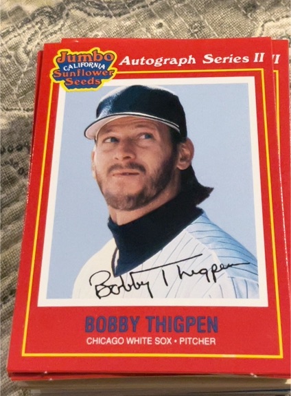1991 Jumbo California Sunflower Seeds #22 Bobby Thigpen — front