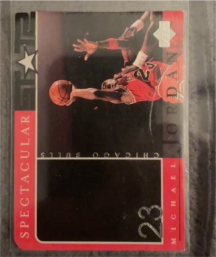1998 Upper Deck MJ Career Collection #23 Michael Jordan Spectacular Stats — front