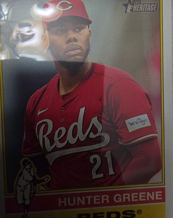 2025 Topps Heritage #96 Hunter Greene — front