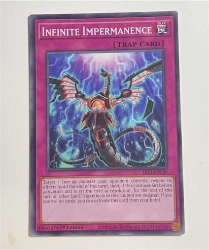 2020 Yu-Gi-Oh! SR14-EN039 Infinite Impermanence — front