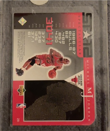 1998 Upper Deck MJ Career Collection Spectacular Stats Michael Jordan #28 — front