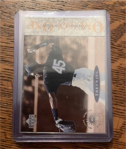 1995 Upper Deck One On One #1 Michael Jordan Throwing — front