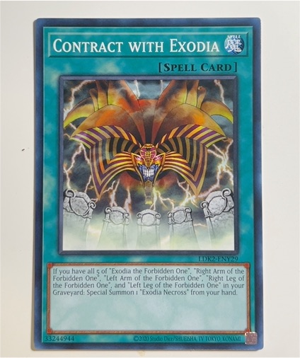 2020 Yu-Gi-Oh! LDK2-ENY29 Contract with Exodia — front