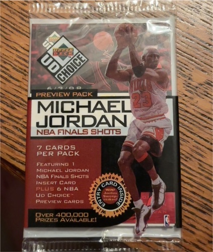 1998-99 Upper Deck UD Choice Preview Pack Michael Jordan NBA Finals Shots — front