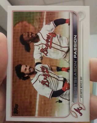 2022 Topps #342 Postseason Passion Dansby Swanson / Ozzie Albies Atlanta Braves — front