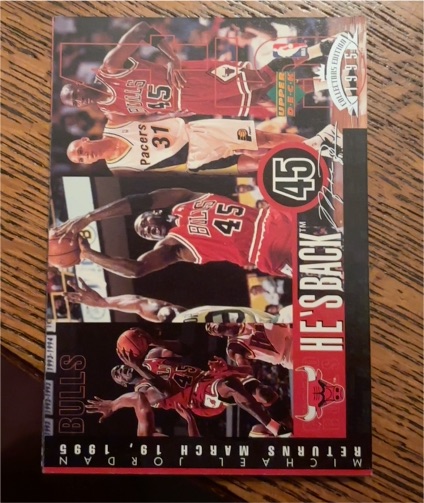 1995 Upper Deck He's Back #45 Michael Jordan — front