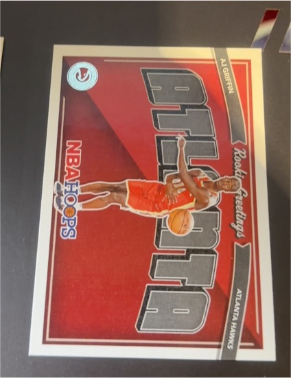 2022-23 Panini NBA Hoops #16 AJ Griffin Rookie Greetings — front