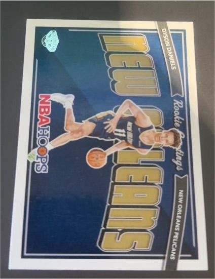 2022-23 Panini NBA Hoops #8 Dyson Daniels Rookie Greetings — front