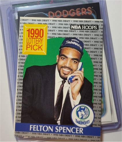 1990 NBA Hoops #395 Felton Spencer — front