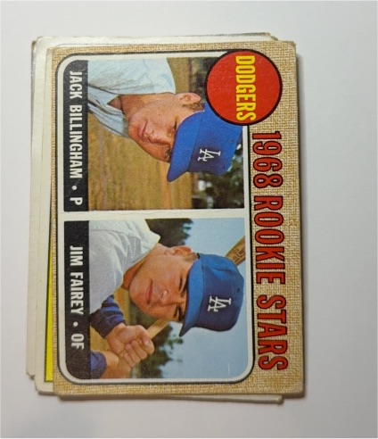 1968 Topps #228 Dodgers Rookie Stars Jack Billingham / Jim Fairey — front