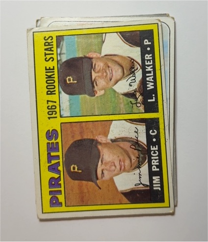 1967 Topps #123 Jim Price/Luke Walker Pirates Rookie Stars — front