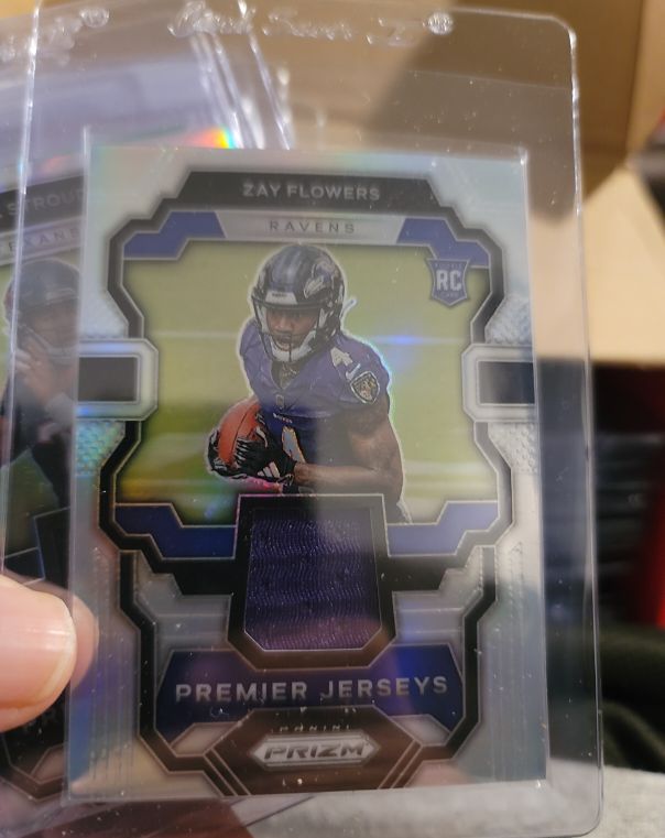 2023 Panini Prizm Premier Jerseys #PJ-ZF Zay Flowers — front