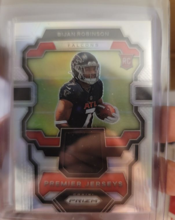 2023 Panini Prizm Premier Jerseys #PJ-BR Bijan Robinson — front