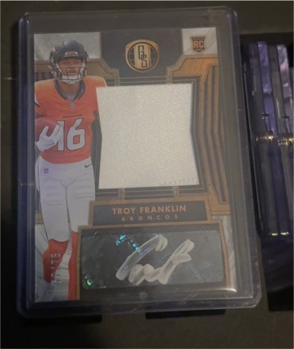 2023-24 Panini Gold Standard #266 Troy Franklin Rookie Patch Auto — front