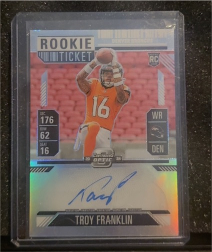 2024 Panini Contenders Optic #176 Troy Franklin Rookie Ticket — front