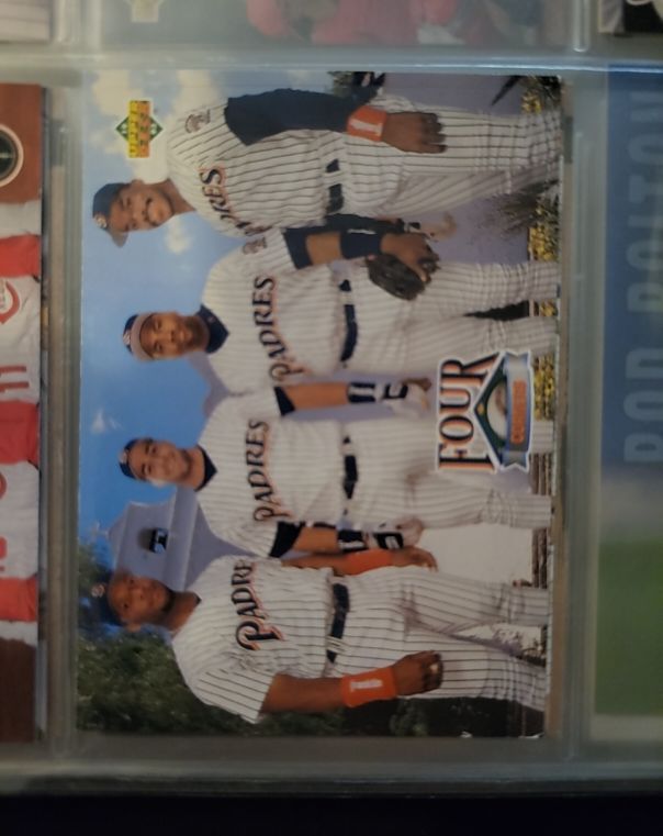 1993 Upper Deck #474 Four Corners Tony Gwynn / Fred McGriff / Gary Sheffield / Phil Plantier — front