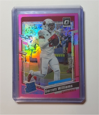 2023 Donruss Optic #203 Garrett Williams Rated Rookie Pink Prizm — front