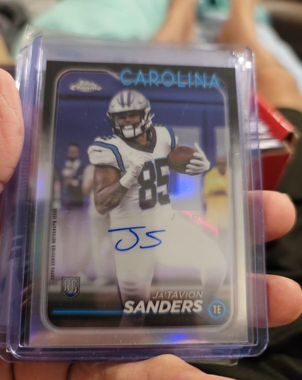 2024 Topps Chrome Rookie Autograph #RA-JSA Ja'Tavion Sanders — front