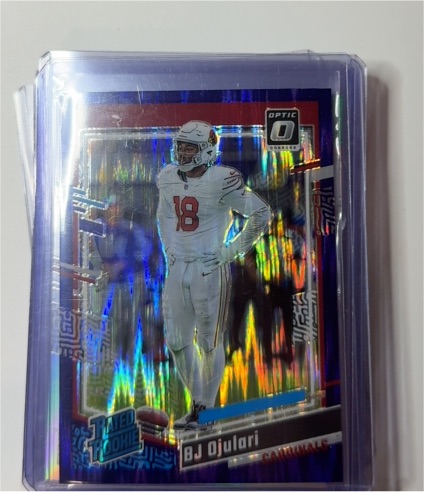 2023 Panini Donruss Optic #224 BJ Ojulari Purple Shock Prizm — front