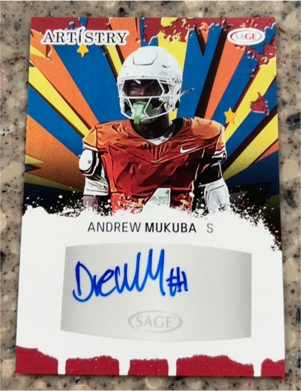 2024 SAGE Artistry Andrew Mukuba Autograph — front