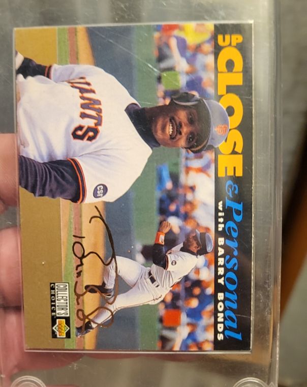 1994 Collector's Choice #632 Barry Bonds Up Close & Personal — front