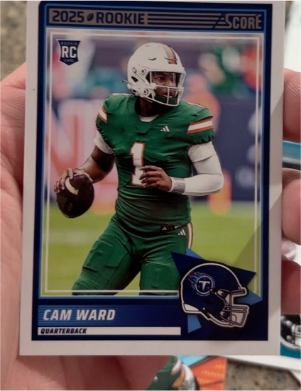 2025 Panini Score #13 Cam Ward Rookie — front