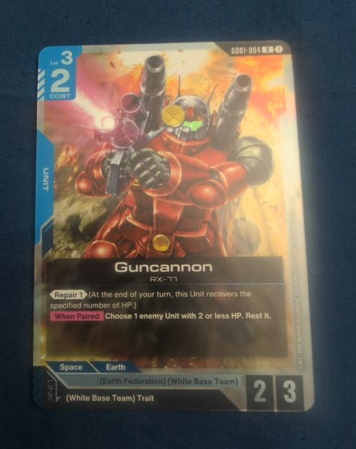 2021 Gundam Card Game Newtype Rising #GD01-004 Guncannon RX-77 — front