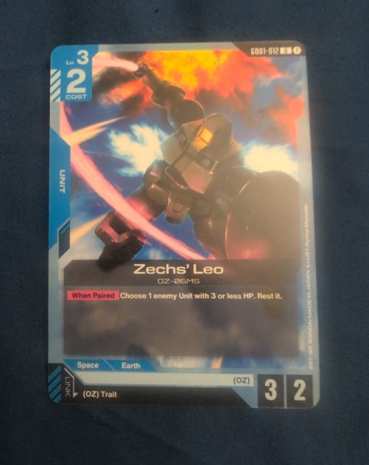 Gundam Card Game GD01-012 Zechs' Leo — front