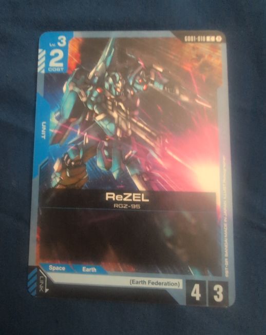 Gundam Card Game Newtype Rising GD01-018 ReZEL — front