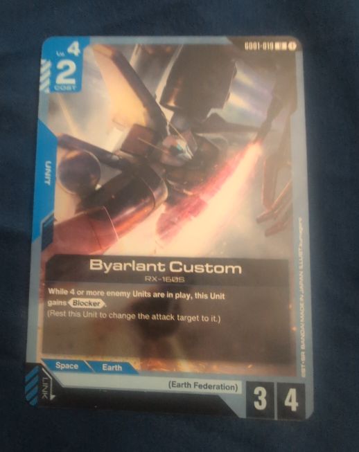 Gundam Card Game GD01-019 Byarlant Custom — front