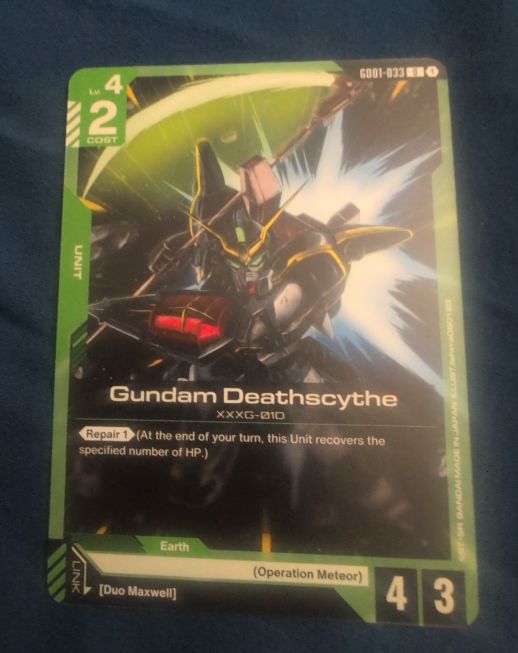 Gundam Card Game GD01-033 Gundam Deathscythe — front