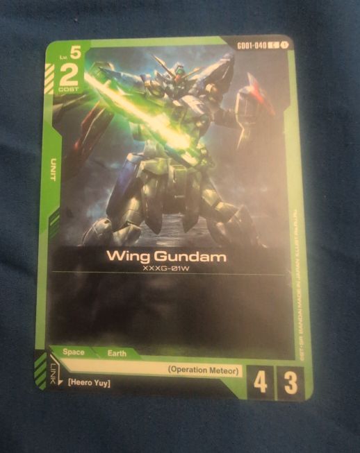 Gundam Card Game GD01-040 Wing Gundam — front