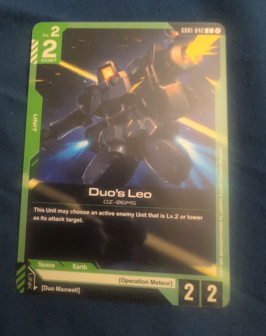 Gundam Card Game 2023 GD01-042 Duo's Leo — front