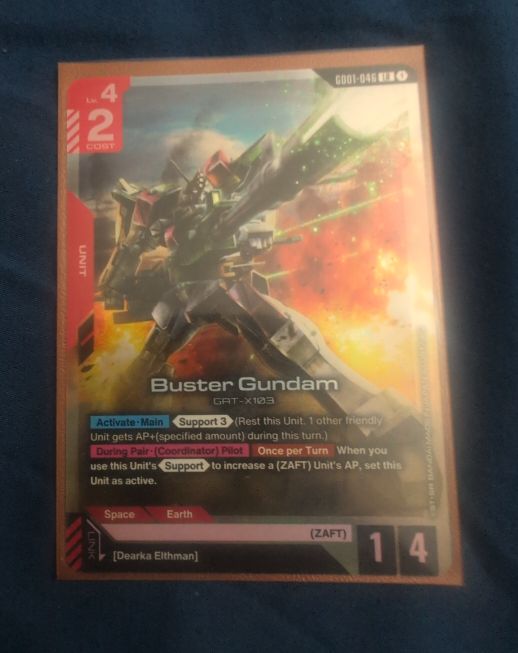 Gundam TCG Newtype Rising GD01-046 Buster Gundam LR — front
