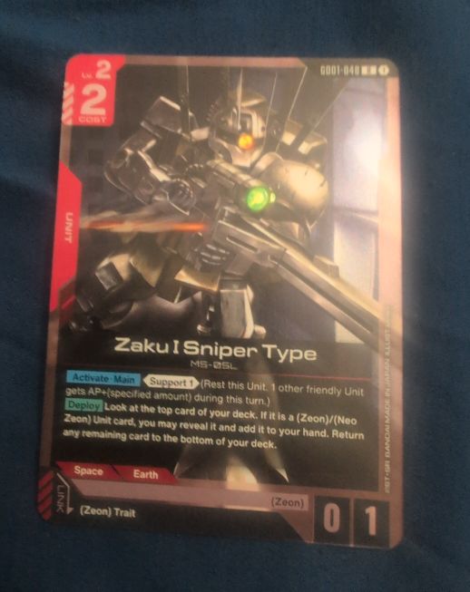 Gundam Card Game Newtype Rising #GD01-048 Zaku I Sniper Type — front