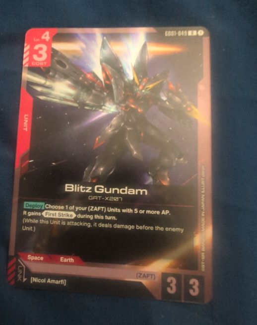 Gundam Card Game GD01-049 Blitz Gundam — front