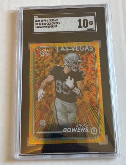 2024 Topps Chrome #RR-12 Brock Bowers Radiating Rookies — front
