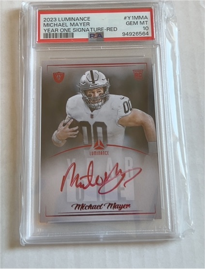 2023 Panini Luminance #Y1MMA Michael Mayer Year One Signature Red — front
