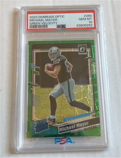 2023 Donruss Optic #260 Michael Mayer Green Velocity — front