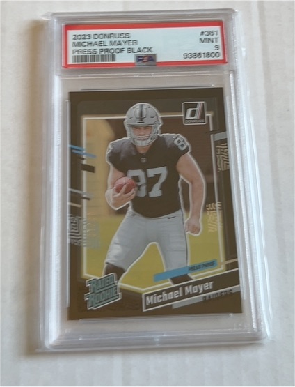 2023 Donruss #361 Michael Mayer Press Proof Black — front