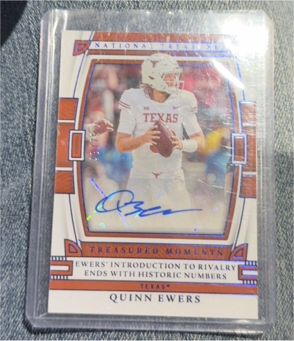 2023 Panini National Treasures Treasured Moments #TM-BU Quinn Ewers — front
