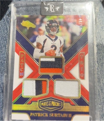 2020 Panini Plates & Patches Patch Trio #PT-PS Patrick Surtain II — front