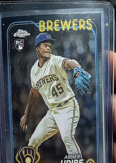 2024 Topps Chrome #276 Abner Uribe Rookie Milwaukee Brewers — front