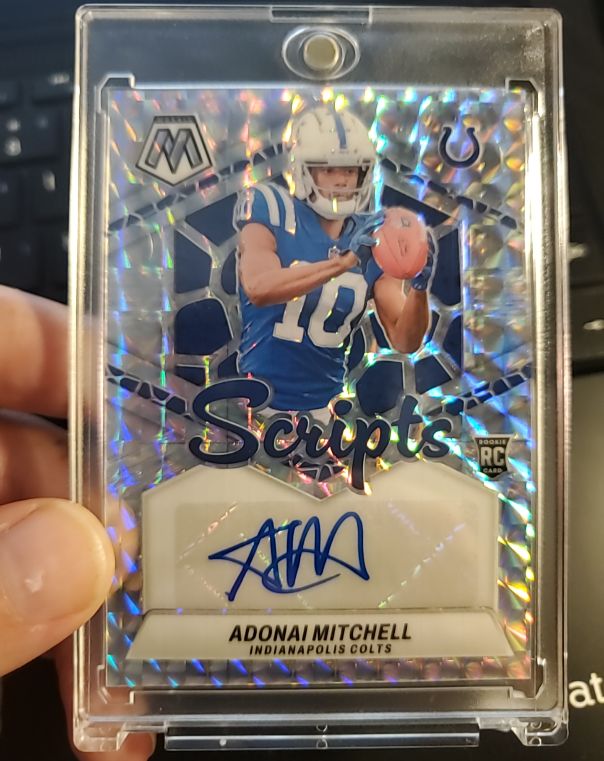 2024 Panini Mosaic Rookie Scripts #RS-AML Adonai Mitchell — front