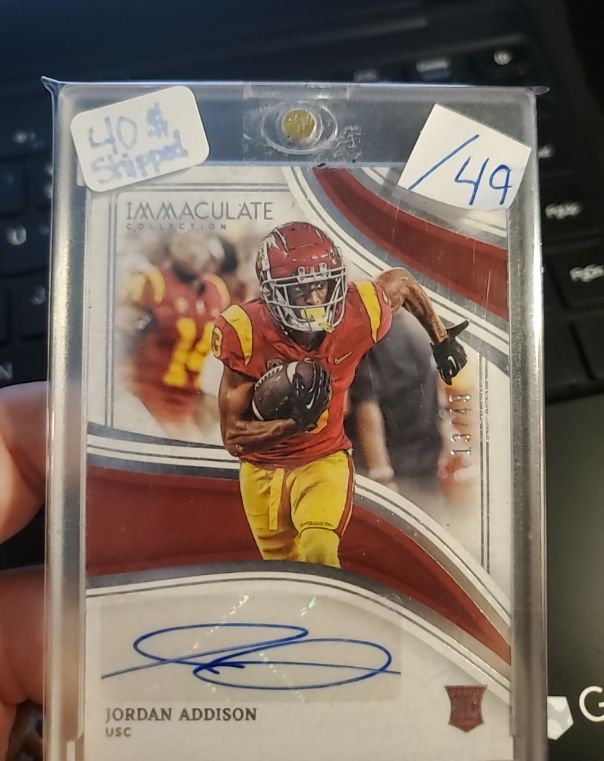 2023 Panini Immaculate Collection Collegiate #15 Jordan Addison Rookie Auto — front